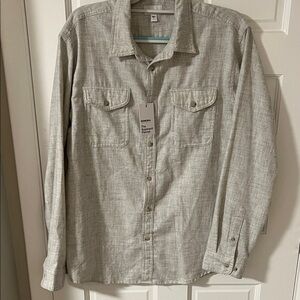 Men's Sonoma Goods For Life® Supersoft Flannel Button-Down Shirt  Large Stone